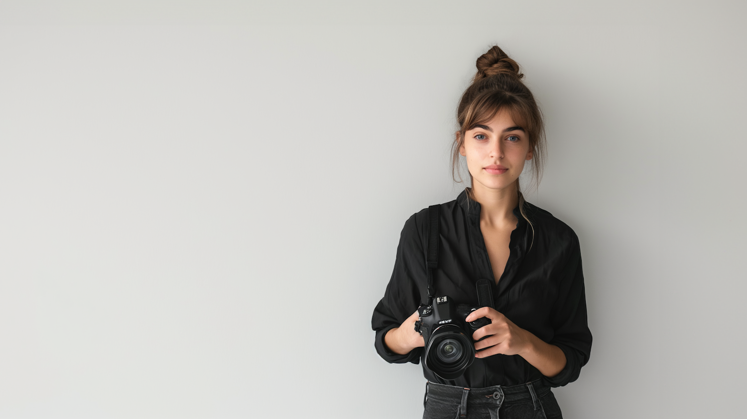 Maren Voss holding her camera